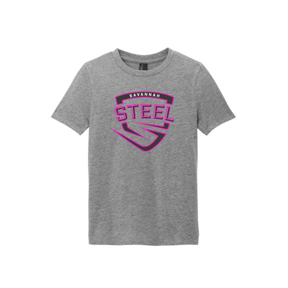Savannah Steel Youth District Gray Logo Tee