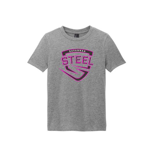 Savannah Steel Youth District Gray Logo Tee