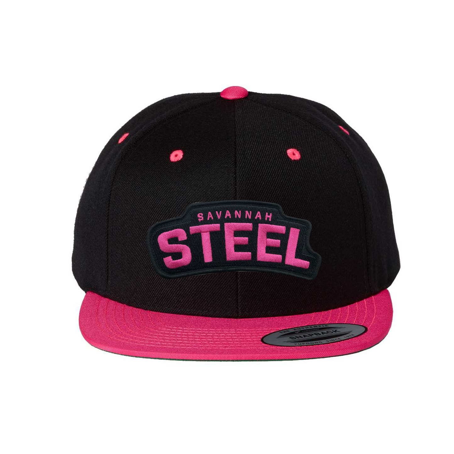 Savannah Steel Black/Neon Pink Flat Brim Workmark Hat